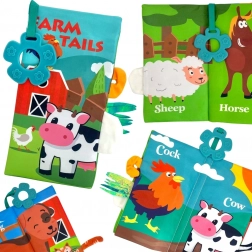 WOOPIE baby textil könyvecske farkincákkal