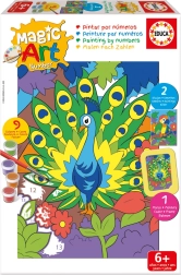 Educa számok szerinti festés – páva és papagáj