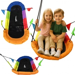 Kerti hinta gólyafészek téglalap alakú színes 167 x 75 cm