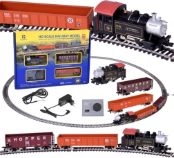 Elektromos H0 gőzmozdonyos vonatkészlet vezérlőegységgel