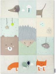 MoMi VOLPI patchwork játszószőnyeg 120 × 160 cm