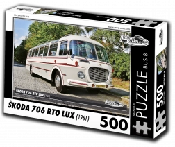 Retro-autók puzzle Škoda 706 RTO LUX – autóbusz, 500 darab