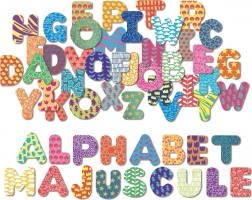 Vilac fa mágnesek nagy ábécé