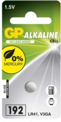Alkáli gombelem GP LR41 10 db