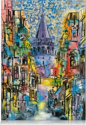 Fémes puzzle Galata torony 1000 darab