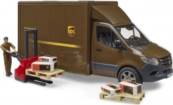 UPS Bruder MB Sprinter kiszállító jármű figurával és tartozékokkal