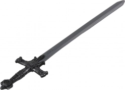 Műanyag harci kard díszes markolattal és hangokkal, 80 cm