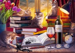 Puzzle 2000 – macskás este trefl