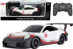 RC autó 1:18 RASTAR PORSCHE 911 GT3 fehér‑szürke