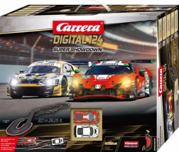 Carrera Digital 124 Super Showdown 8 m-es autópálya Ferrari 296 GT3 és Audi R8 LMS GT3 autókkal