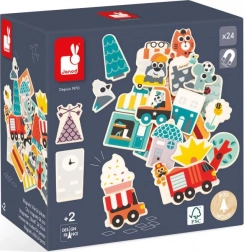 JANOD Fa mágnesek A városban 24 db