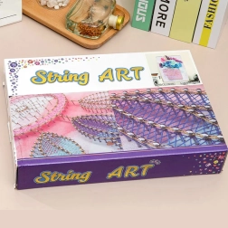 Kreatív string art készlet LED-del, 21 × 30 cm-es keret – delfin motívum