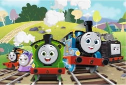 60 darabos puzzle – THOMAS, A GŐZMOZDONY ÉS BARÁTAI: Thomas kiránduláson Trefl