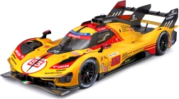 fém modell bburago 1:18 ferrari 499p #83 sárga 24h le mans 2024