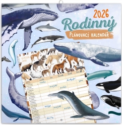 Családi tervező naptár Animalium 2026