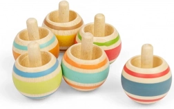 Fa top becsavarós színes csíkokkal