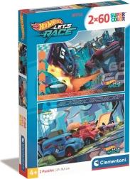 Puzzle 2×60 darab HOT WHEELS CLEMENTONI