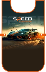 Gyerek kötény poncsó autós mintával