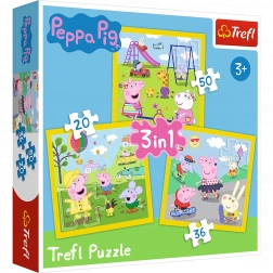 Puzzle 3 az 1-ben – PEPPA MALAC – Peppa vidám napja