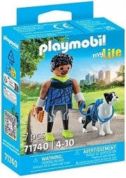 Playmobil my life futó border collie-val