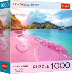 Trefl puzzle rózsaszín trópusi tengerpart 1000 darab