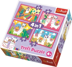 Puzzle Vidám lámák 4 az 1-ben TREFL (35, 48, 54 és 70 darab)
