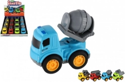 Lendkerekes építőipari kisautó készlet 9 cm – 4 féle