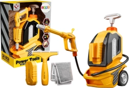 Gyermek nyomásos vízsugár-mosó vízfunkcióval, lehúzóval, szivaccsal és törlőkendővel