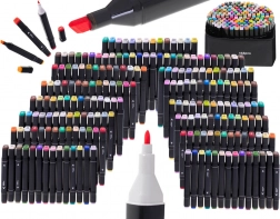 Kétvégű filctollak tokban – 168 darab