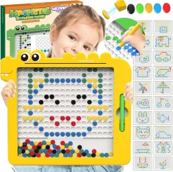WOOPIE MAGPAD mágneses tábla dinoszaurusz, Montessori, 110 mágnesgombbal