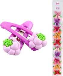 Gyümölcsmintás hajcsatok, 2 db