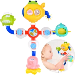 Szórakoztató fürdőjáték vízimalommal és körhintával