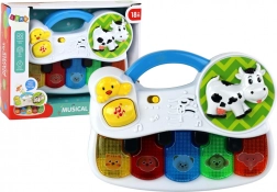 gyerek zenei zongorácska állatokkal, fényekkel és hangokkal