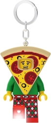 LEGO pizzás kulcstartó – világító minifigura LED-del