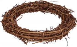 Rattan díszkoszorú, 20 cm átmérő