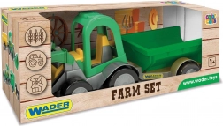 Traktor rakodóval és pótkocsival Wader