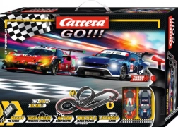 Carrera GO GT Powerplay 4,9 m autópálya hurkokkal, Ford Mustang GT3 és Ferrari 296 GT3 autókkal