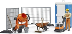 BRUDER építőkészlet betonkeverővel, figurával és szerszámokkal