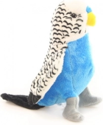 Fehér plüss hullámos papagáj 18 cm