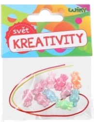 Színes gyöngyök zsinórral