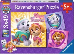 Ravensburger puzzle Mancs őrjárat – Skye és Everest 3×49 darab