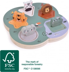 Fa 3D hangos SAFARI kirakó gyerekeknek