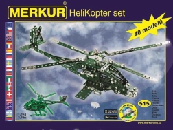 Merkur helikopter készlet, 515 darab, 40 modell