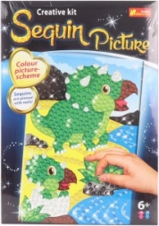 Kép csillogó flitterekkel Dinoszaurusz