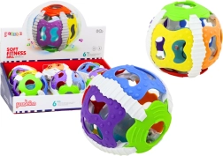 Érzékszervi labda csecsemőknek, gumírozott, fényekkel és hangokkal, színes