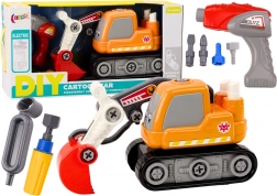 Összeépíthető gyermek lánctalpas narancssárga kotrógép