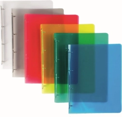 A4-es polipropilén gyűrűsmappa Lines, 2 gyűrűvel, vegyes színek