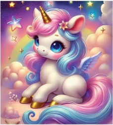 WOODEN CITY Fa puzzle – Varázslatos egyszarvús álmok, 20 darab