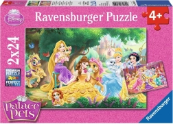 RAVENSBURGER DISNEY hercegnők és kisállataik 2×24 darabos puzzle