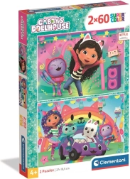 Puzzle Gábriel varázslatos háza: Örülj velünk 2x60 darab